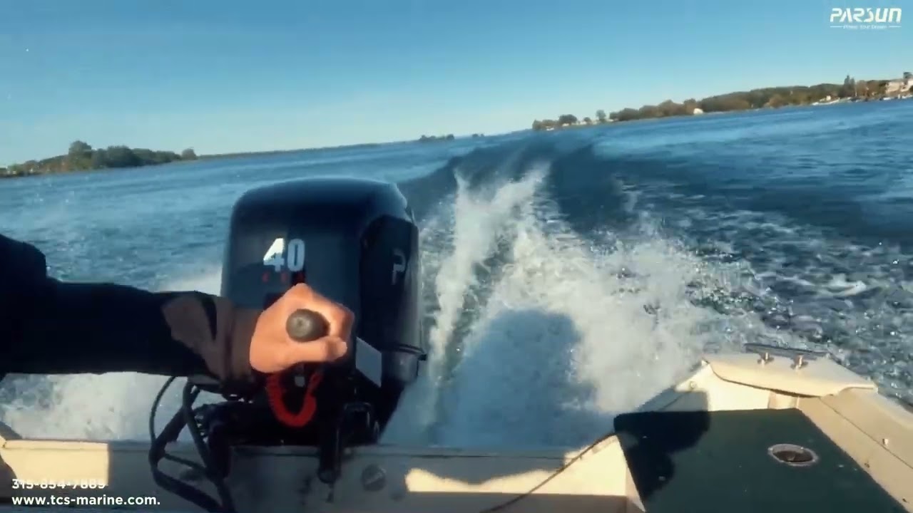 Parsun 40 HP Tiller Model on 16 ft Aluminum Boat