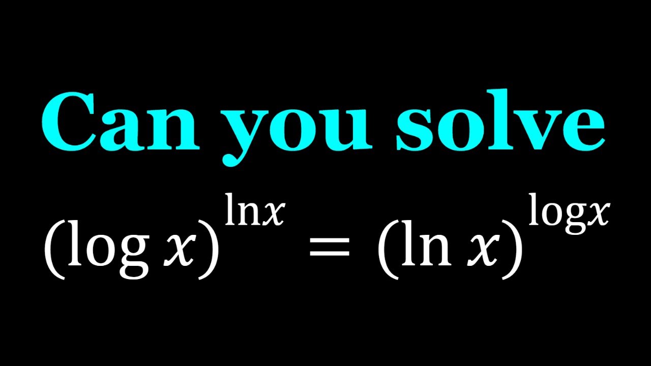 Solving An Interesting Log Equation | Math Olympiads