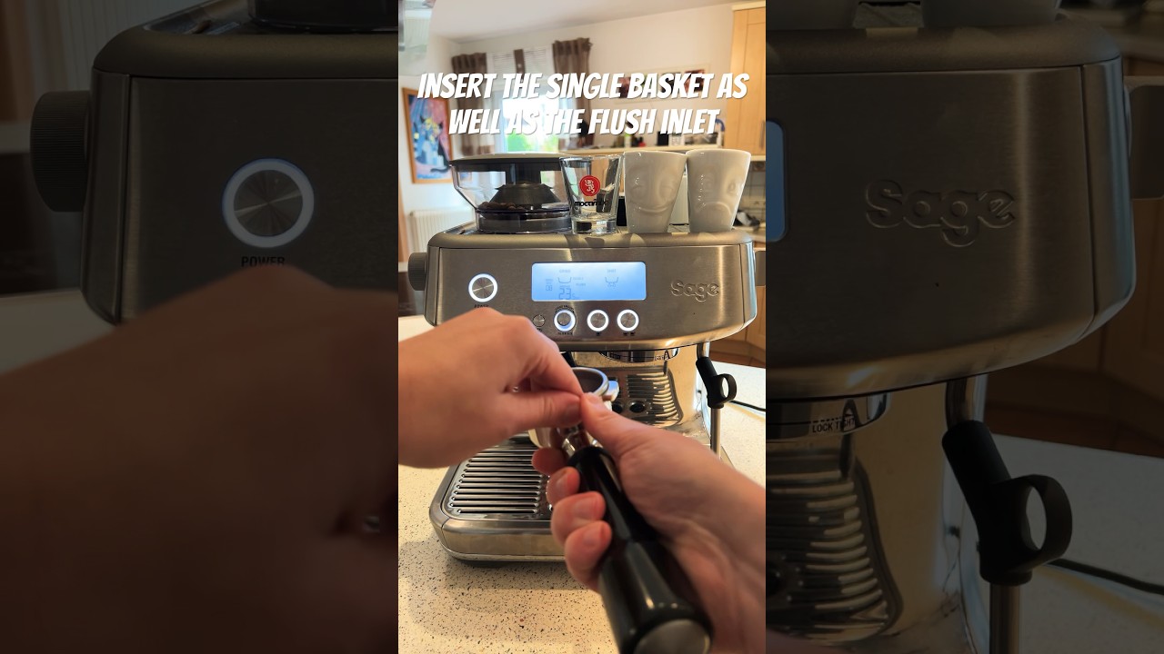 Sage Barista Pro - Flush workflow / routine #coffee #barista #asmr #baristalife #coffeemagic