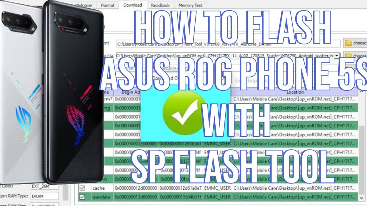 How to Flash Asus ROG Phone 5S with SP flash tool | Flashifyit