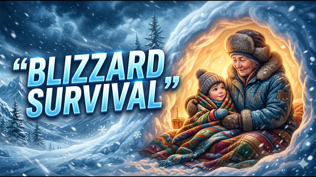 Siberia Blizzard Survival | Grandmother and Grandchild Spend a Day Living in a Snow Cave Home