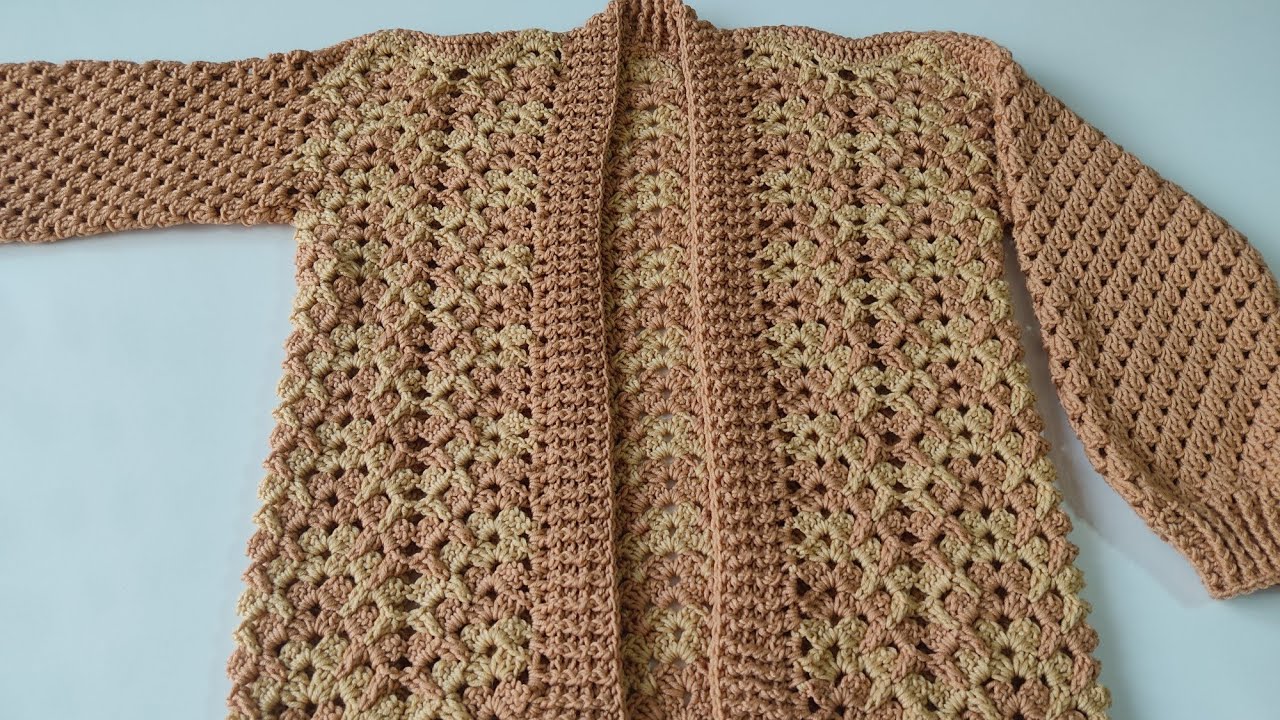 Başka yerde yokk 👏🏻Tığ İşi Örgü Zigzag Model Hırka Yapımı 🧡💛 #handknitting #örgü #tığişi #crochet