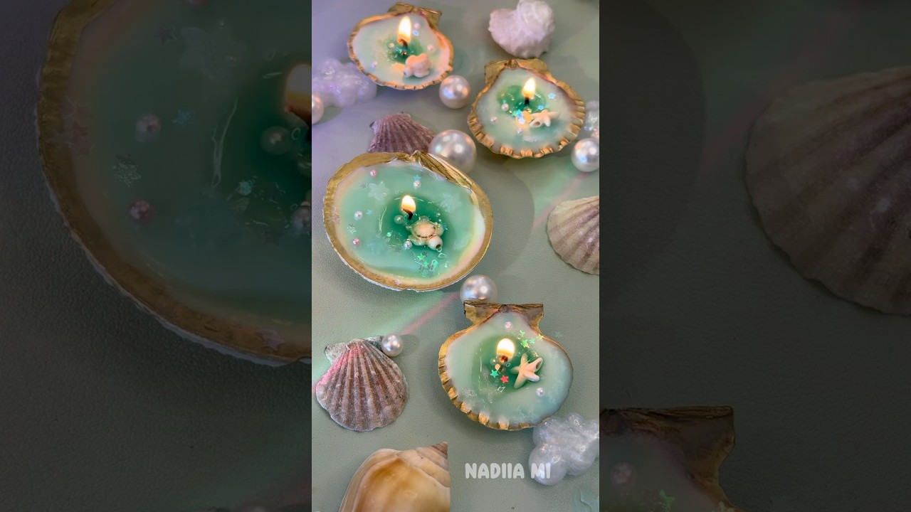 Satisfying Ocean Candle in a Shell 🐚✨ | Relaxing ASMR