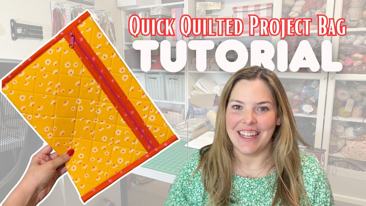 Quick Quilted Project Bag, Perfect for Cross Stitch or small craft projects
