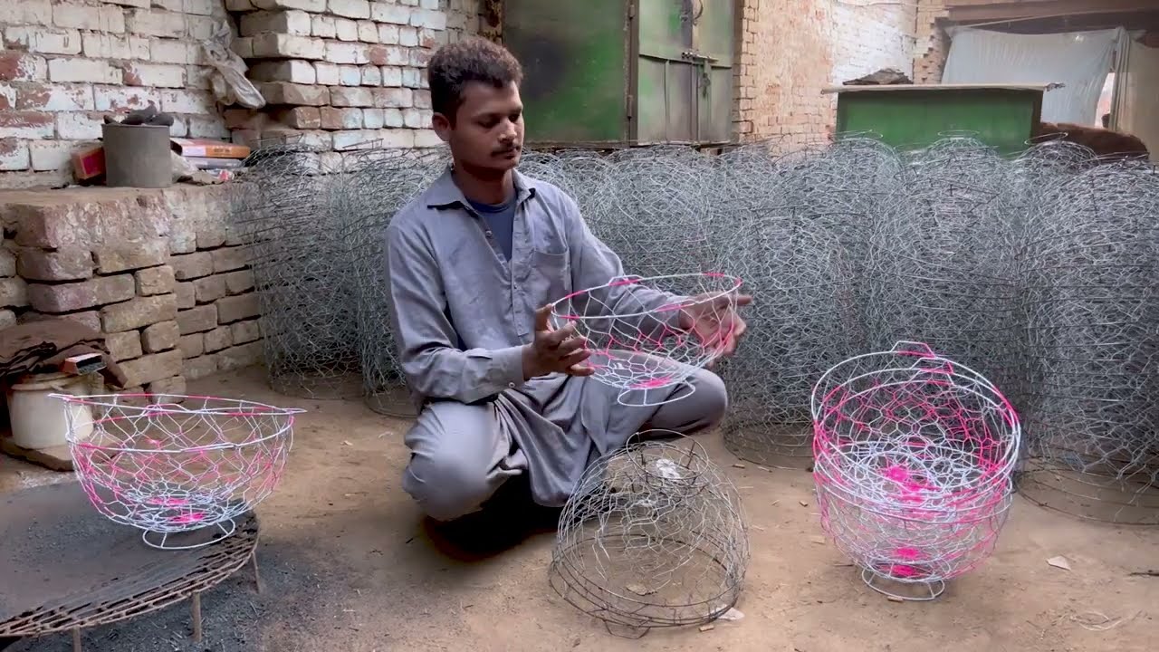 How To Make a Beautiful Metal Wire Basket | Basket Making Process