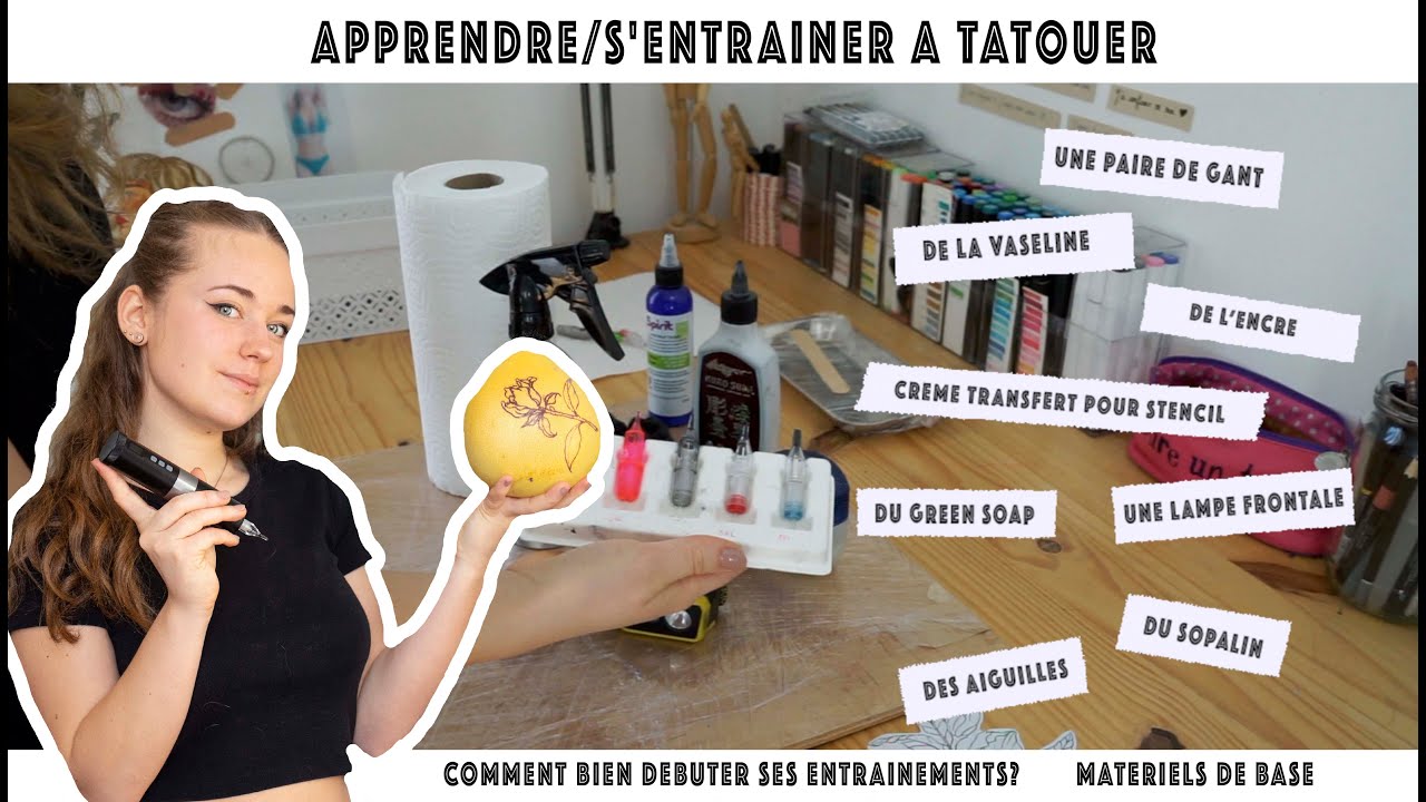 S'entrainer à tatouer en étant débutant - Devenir tatoueur - Astuces - Matériels de base 🦋🐝