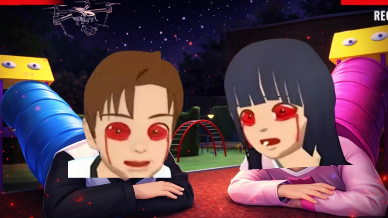 Yuta Mio P@nicked When CCTV Recorded Extra slide infront convinced store// Sakura School Simulator 