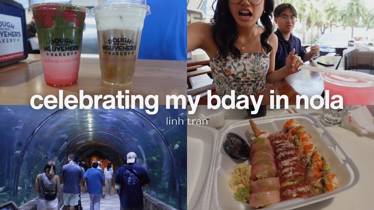 celebrating my birthday | audubon aquarium, sushi, and matcha lattes