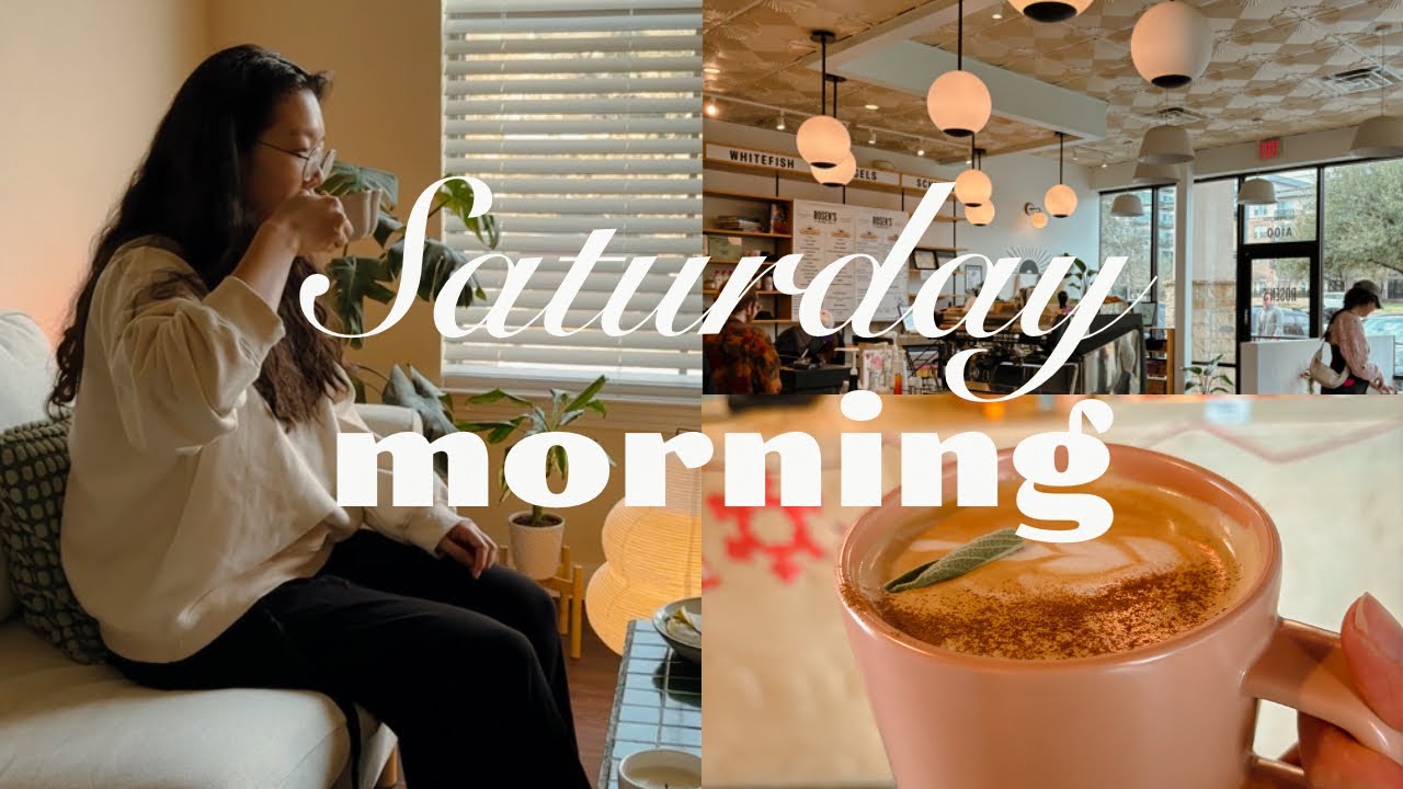 saturday morning vlog | slice of life | journaling, breakfast, coffeeshop, aerials 🥐 