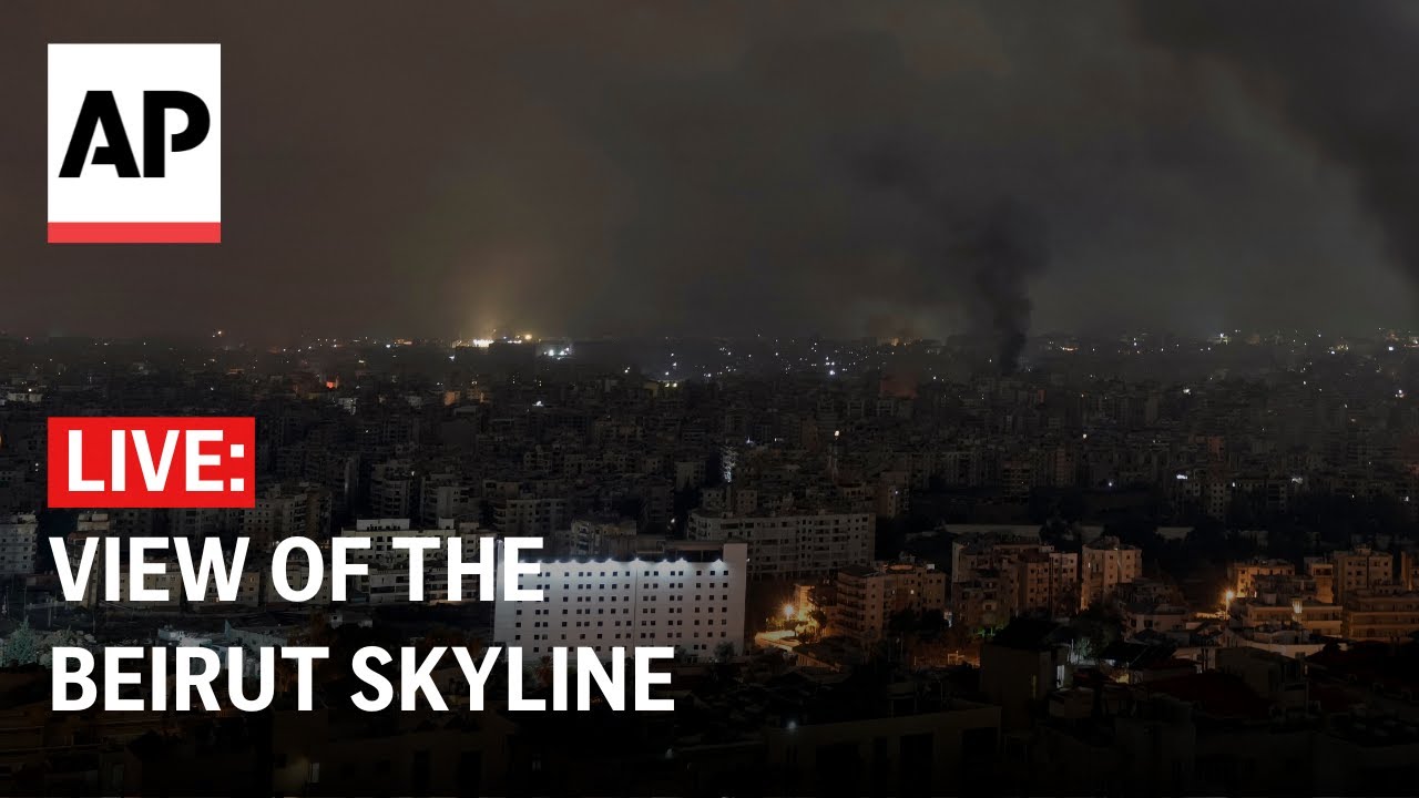 LIVE: View of the Beirut skyline on Oct. 7 anniversary