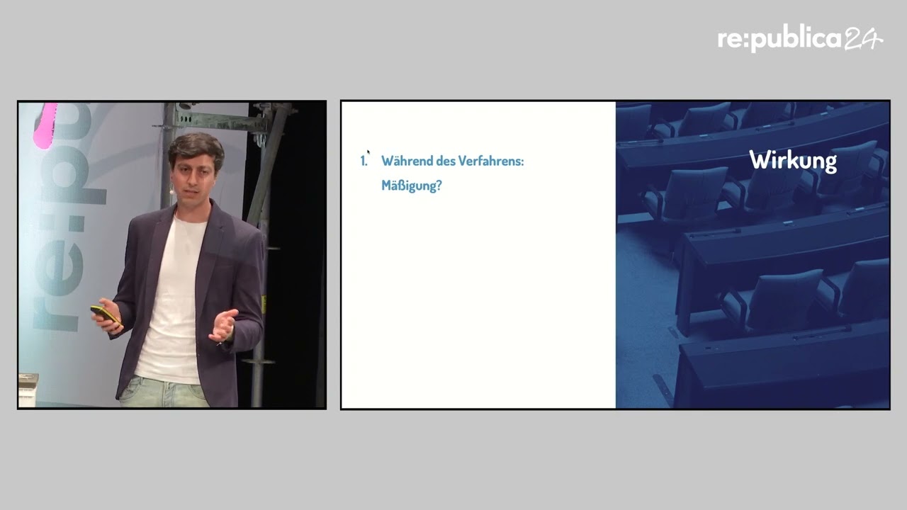 re:publica 2024: Bijan Moini - Nun sag', wie hast Du's mit der AfD – verbieten oder nicht?