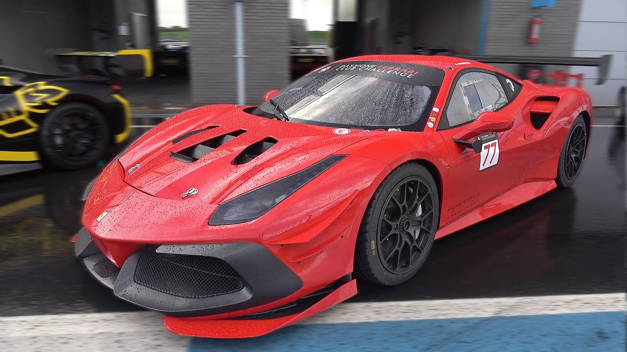 Ferrari 488 Challenge EVO - Full Throttle Accelerations on Track!