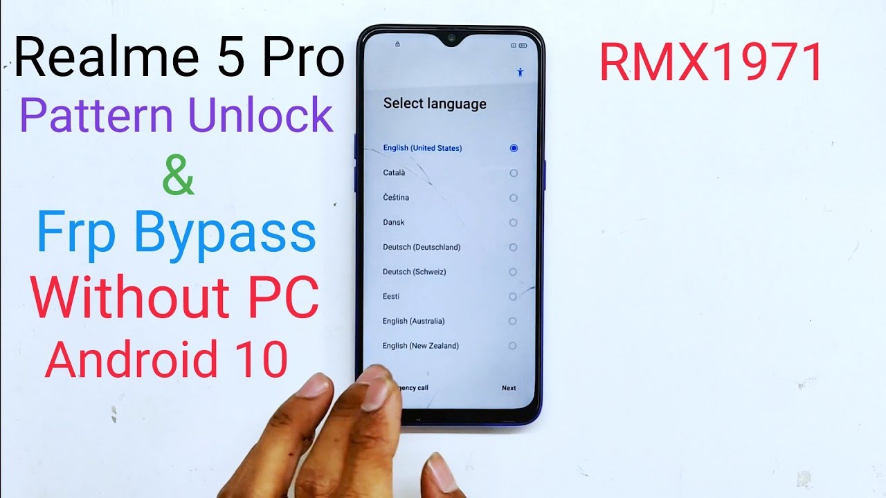 Realme 5 Pro RMX1971 Pattern Unlock || Hard Reset 2021