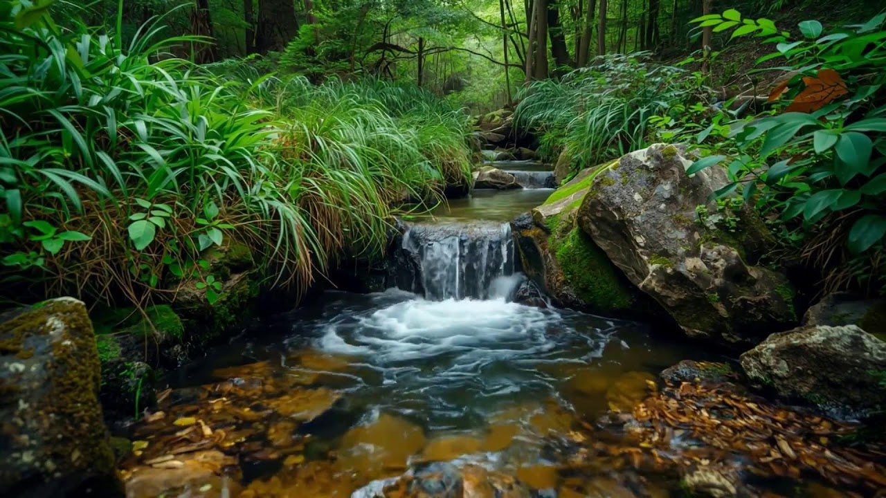 Forest Stream Water Sounds | Relaxing Nature Ambience