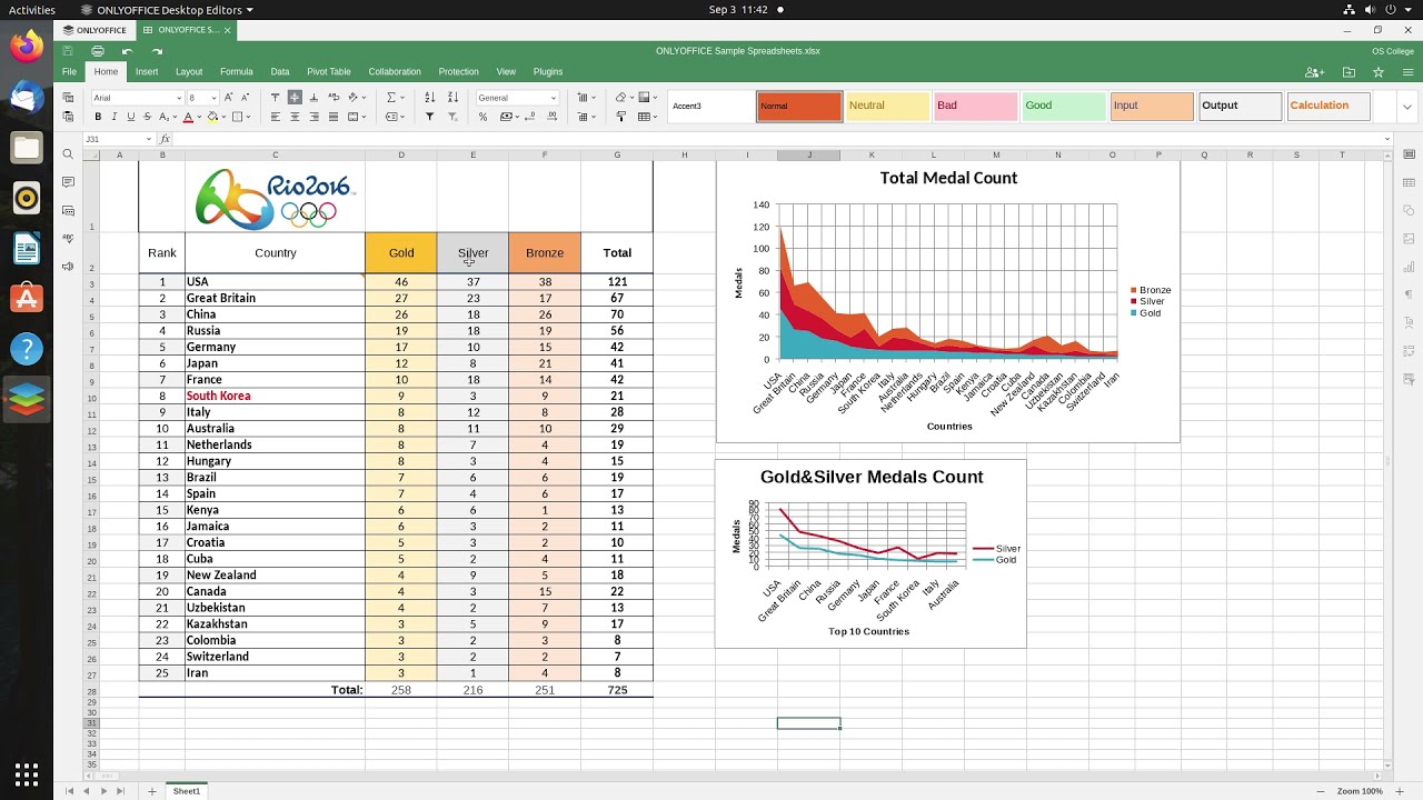 OnlyOffice spreadsheet Quick Video: clear formatting