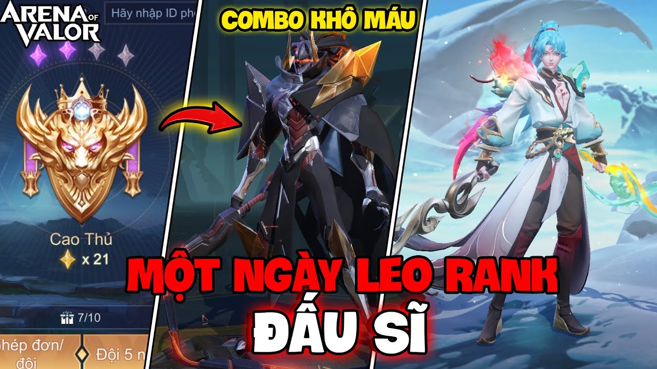 VUX MỘT NGÀY LEO RANK CAO THỦ VỚI TƯỚNG ĐẤU SĨ COMBO KHÔ MÁU NHẤT LIÊN QUÂN MOBILE