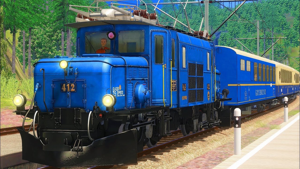 TRAIN SIMULATOR 2019 | Blaues Krokodil Ge 6/6 | Alpine Classic Pullman Express - TS2019