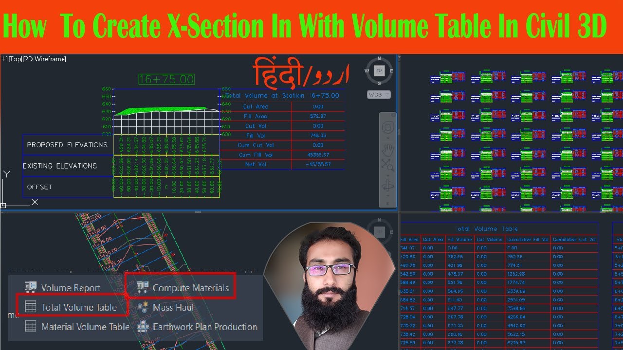 How to Create Road Cross Sections and Volume Tables in Civil 3D | Cut Fill Volume Summary