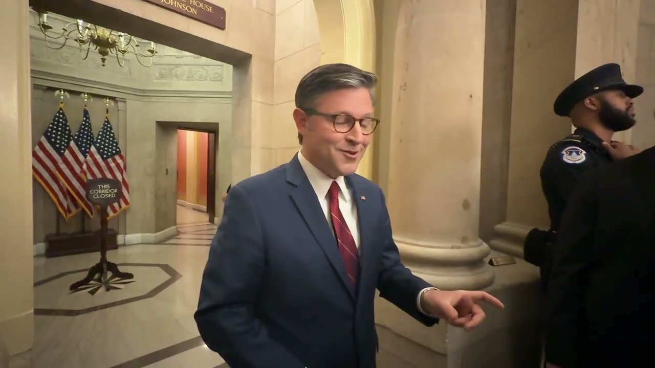 RAW VIDEO: Mike Johnson says Donald Trump was 'FBI informant' to help take down Epstein