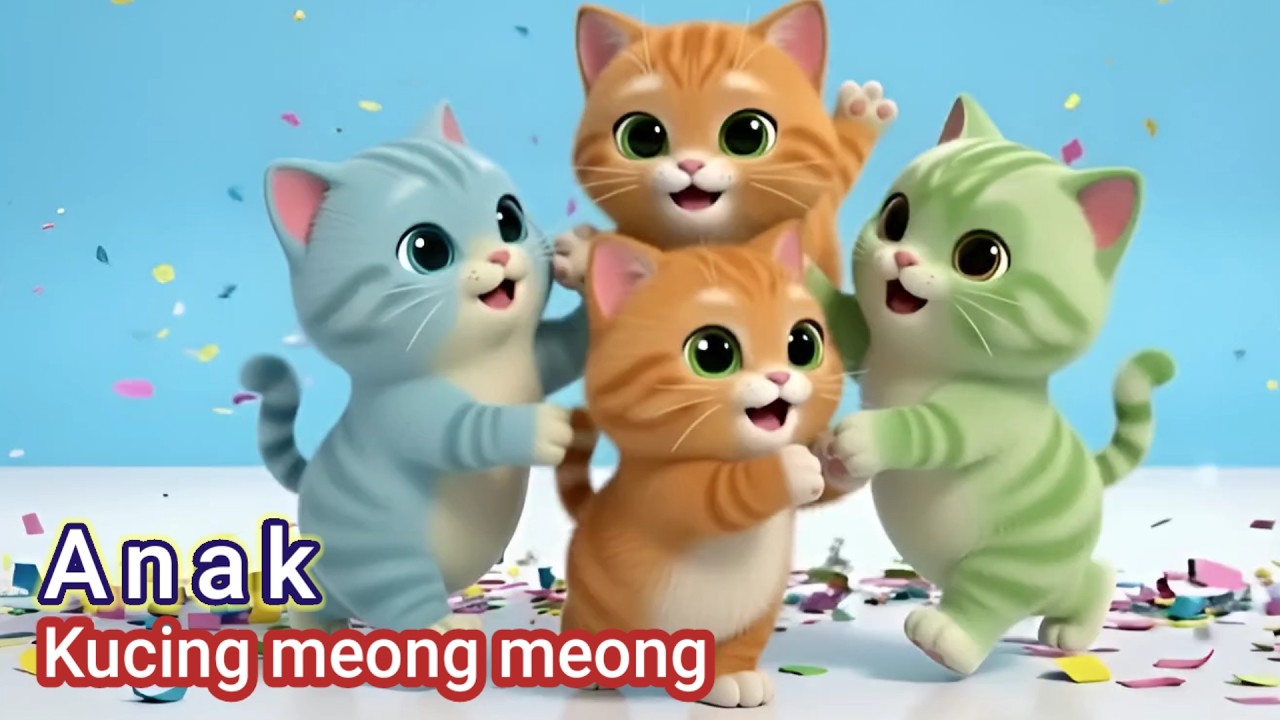 Lagu Anak Kucing Meong Meong | Lagu Anak kucing Terbaru viral , lagu anak Lucu untuk Balita