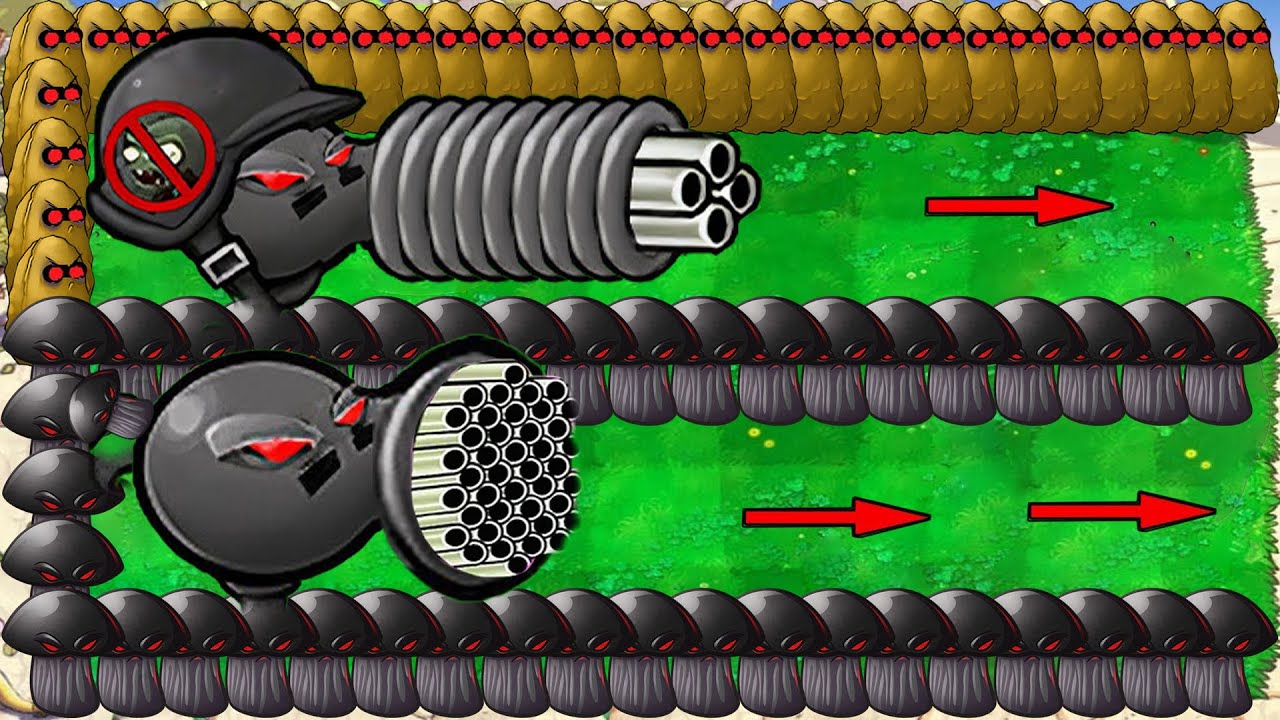 Doom Gatling X Doom Peashooter X Team NUT Doom Shroom vs Dr.Zomboss Giga - Plants vs Zombies Hack
