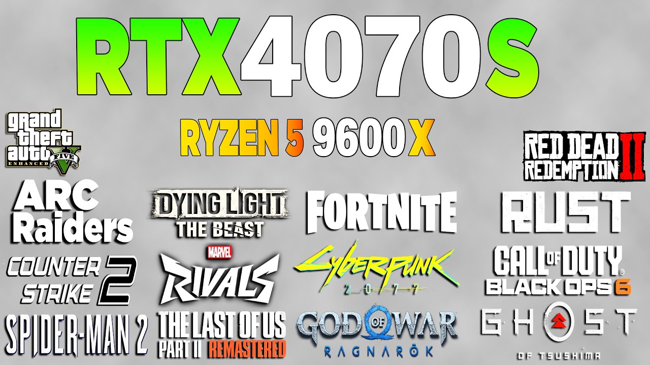 RTX 4070 Super + Ryzen 5 9600x Overclock - Test in 16 Games Benchmark 1080p (2026)