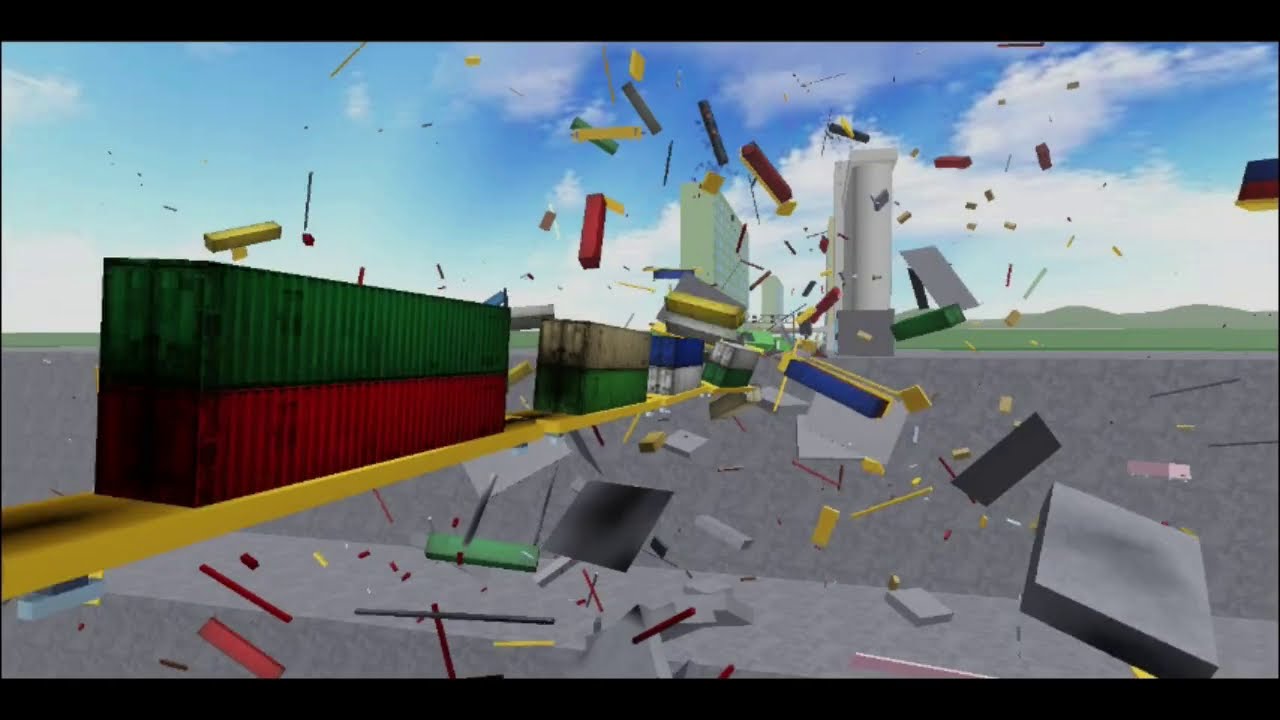 ROBLOX Train Crashing and Destroying Bridges