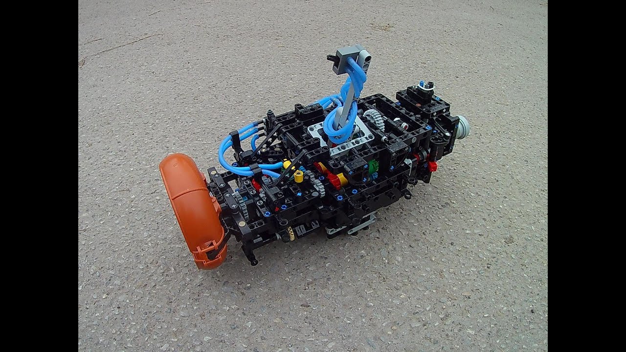 Lego Technic MOC-210744 16-speed double H gearbox