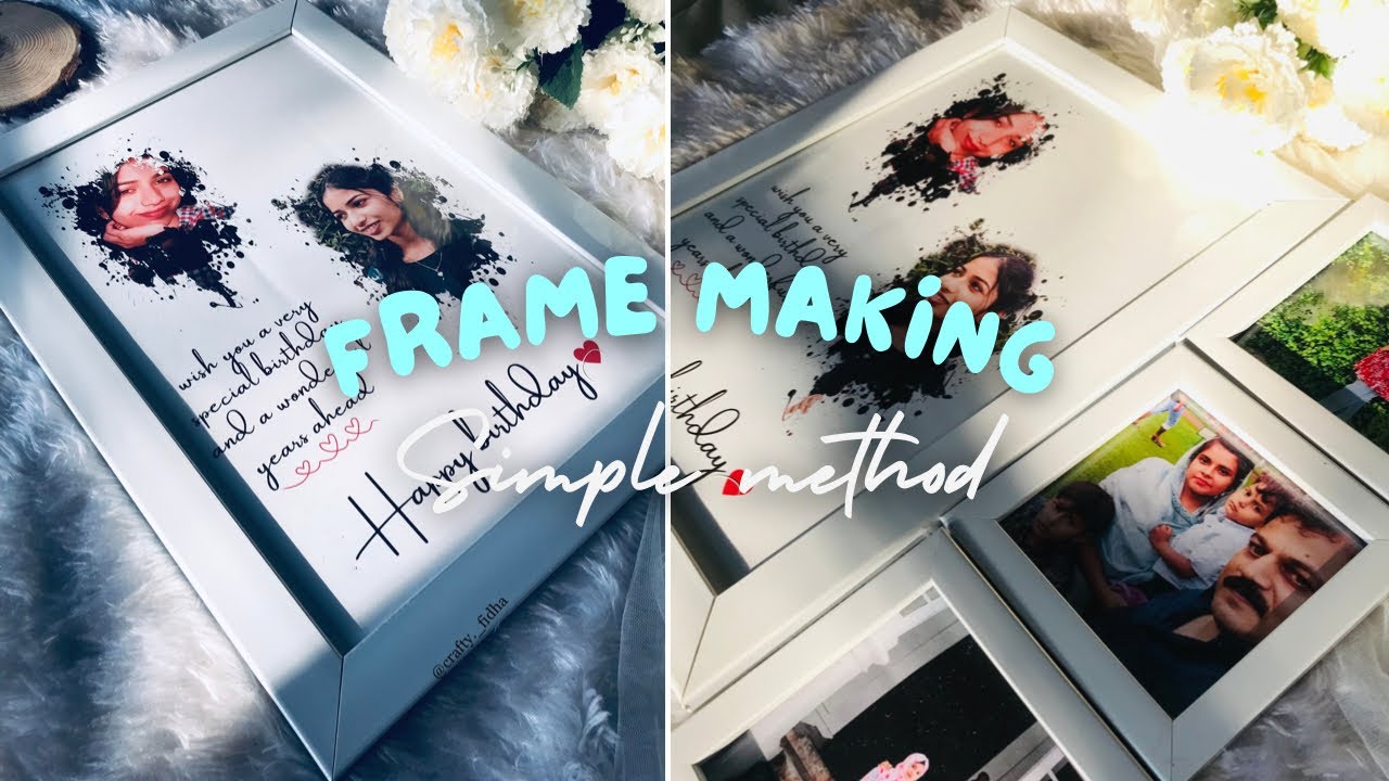 Splash effect frame making🥰| crafty fidha #gift #giftideas #love #craft #frame #handmade #flower
