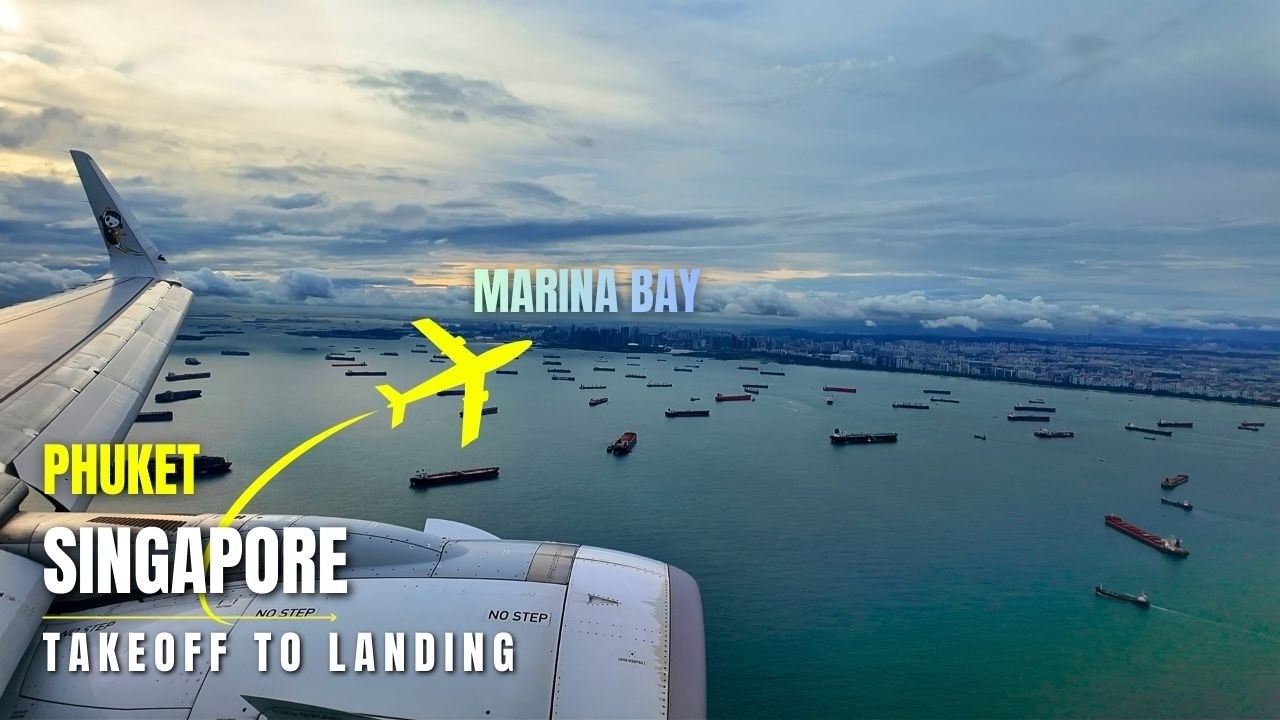 🇹🇭🇸🇬 HKT ✈️ SIN - Flying Scoot: Phuket to Singapore Flight Report: Pushback, Takeoff, and Touchdown