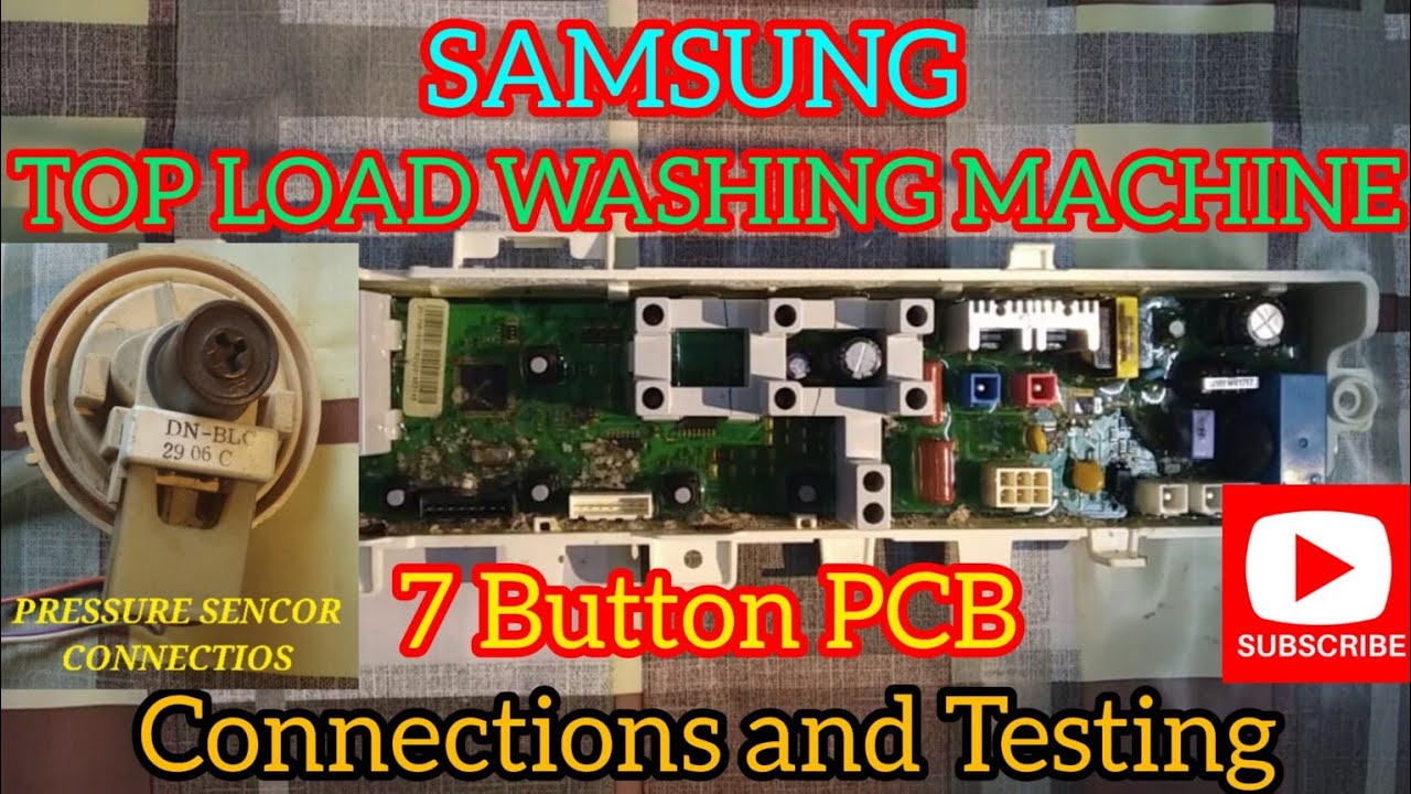 ✅ SAMSUNG WASHING MACHINE 7 BUTTON PCB CONNECTIONS #new #youtubevideos #technicalvideos #2024