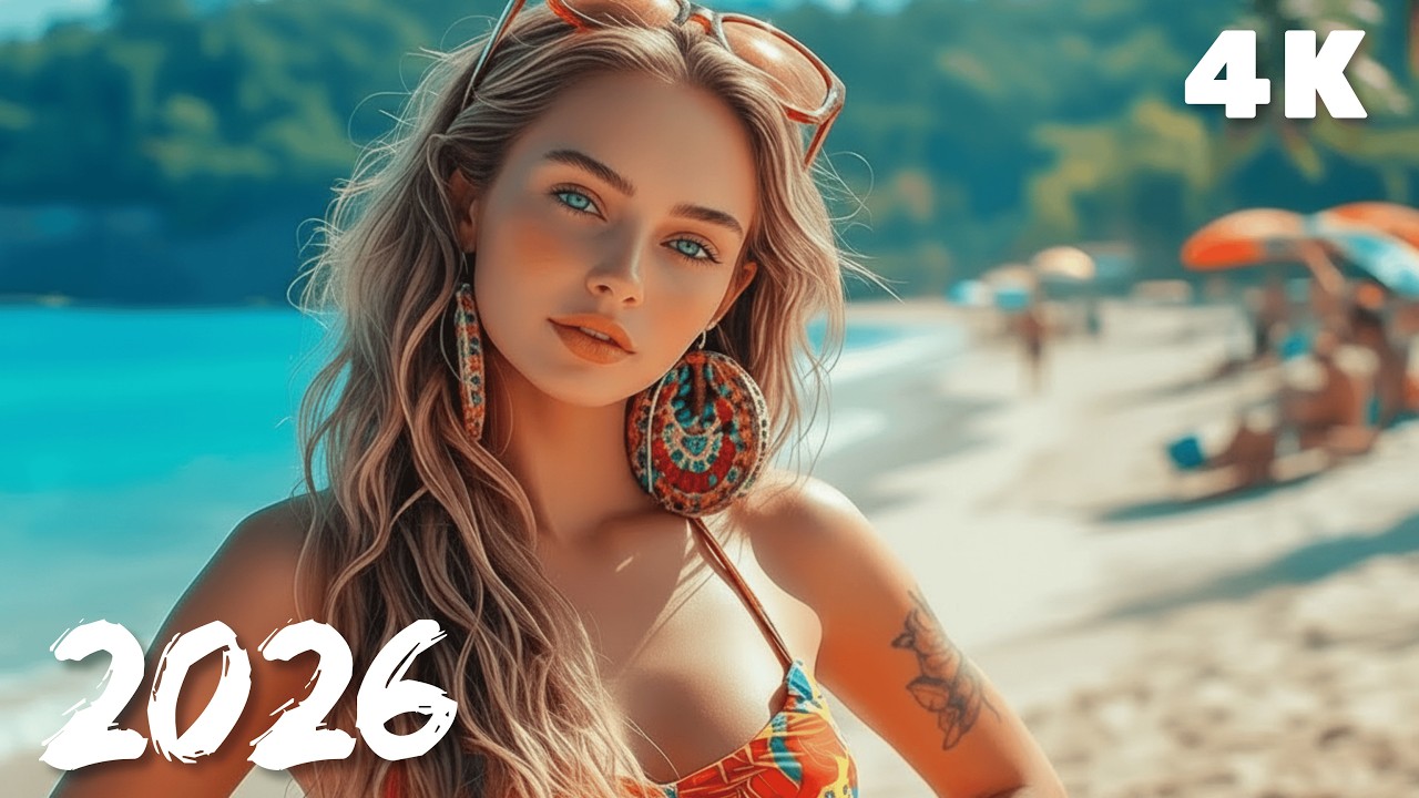 Ocean Soft Meditation 🌿 Chill Tropical Deep House 4K UHD 2026 | Blue Shore Beats