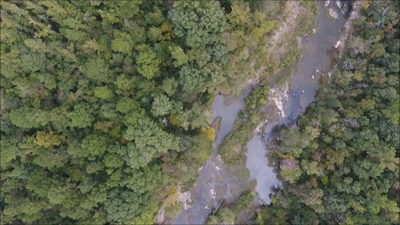 Aerial Oklahoma -  Eagle Fork Creek (Water Level Low) McCurtain County, Oklahoma 2016