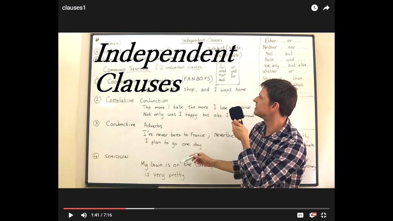 Clauses Lesson 1 - The Independent Clause