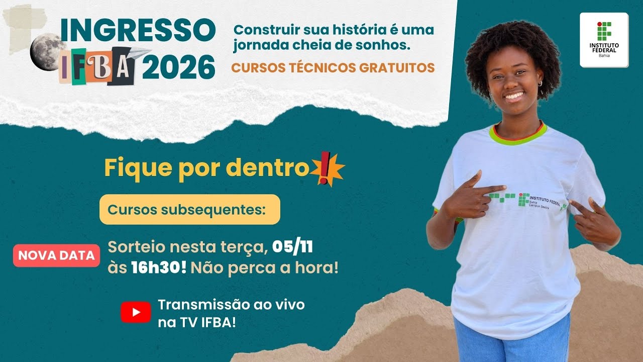 Ingresso 2026 - Sorteio dos Cursos Subsequentes (continuação)