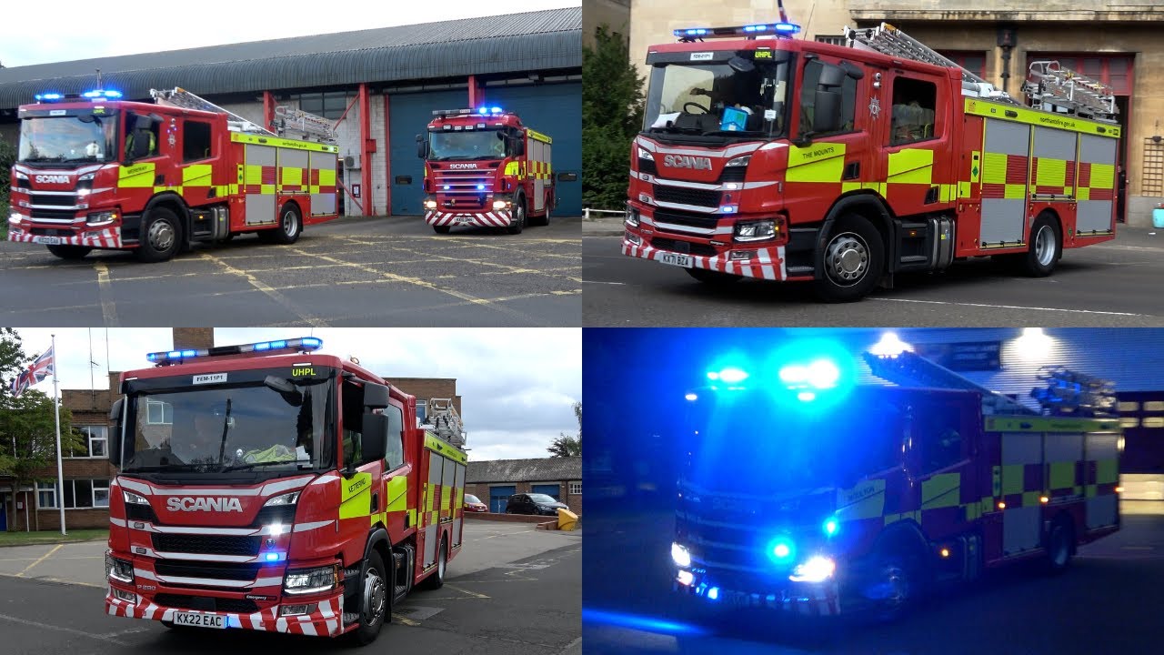 4 New fire trucks responding with old two tones 🚒