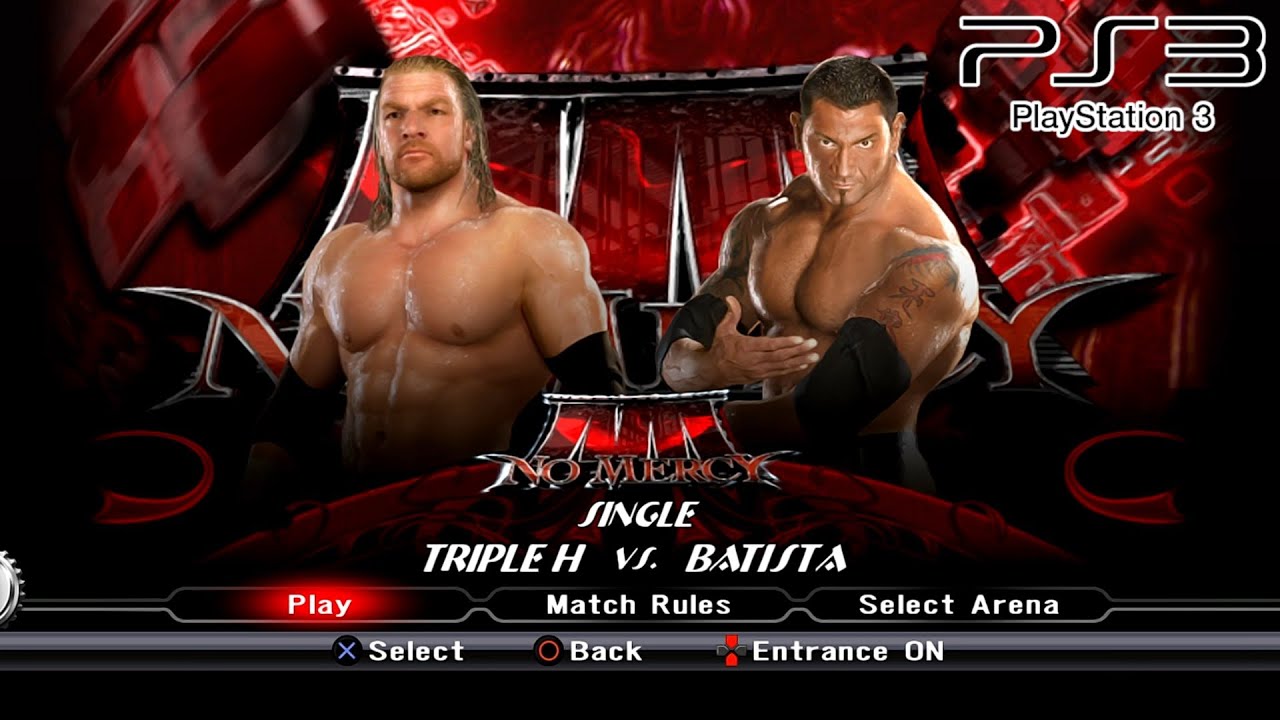 WWE SmackDown VS Raw 2009 PS3 - Triple H VS Batista [2K][mClassic]
