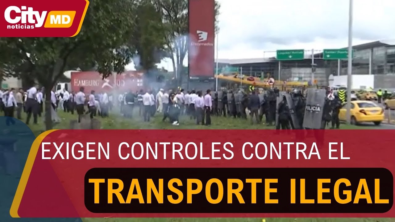 Protesta de taxistas generó bloqueos en la calle 26, cerca al aeropuerto El Dorado | CityTv