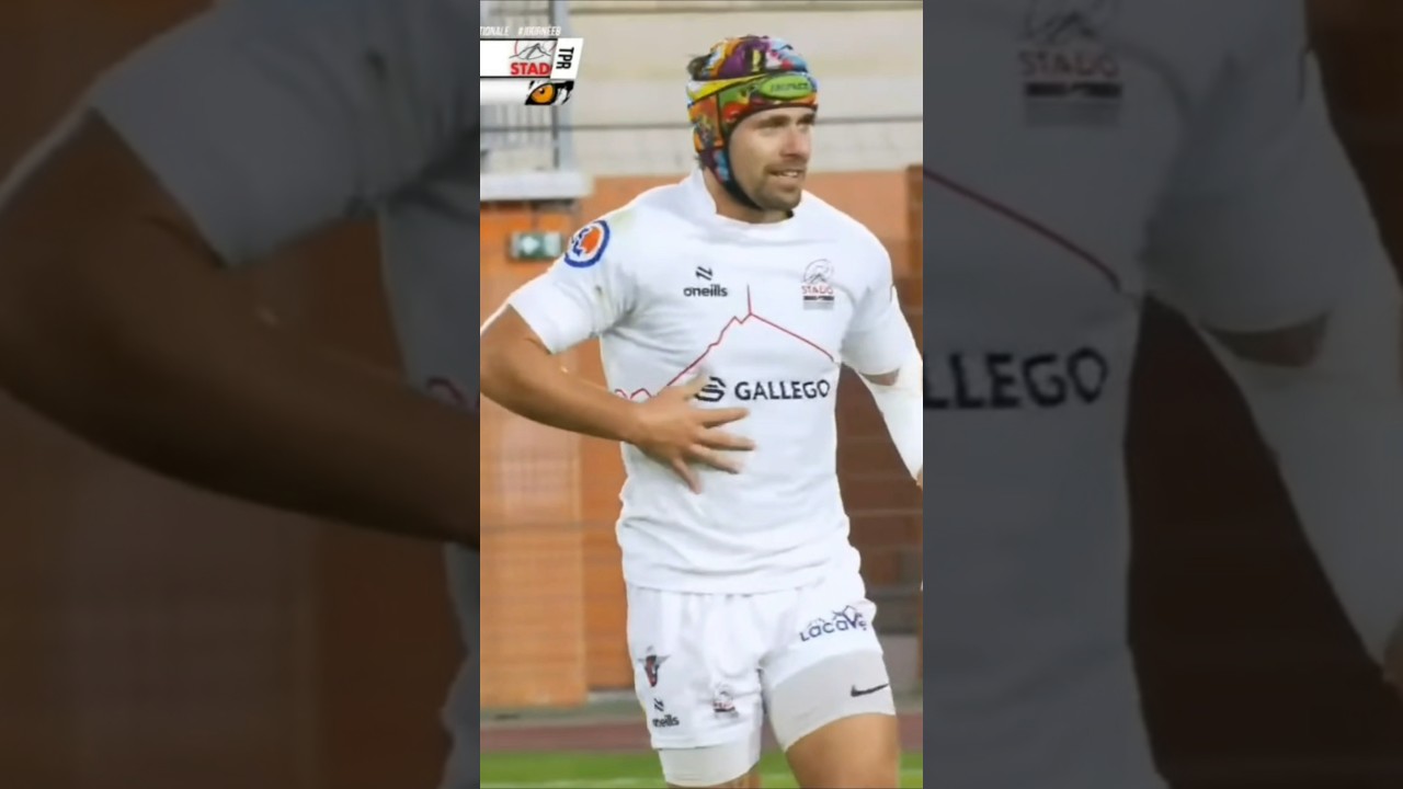 Matthieu BERBIZIER se blesse sur une action spectaculaire en filant &agrave; l'essai...!!! #rugby #stadotpr