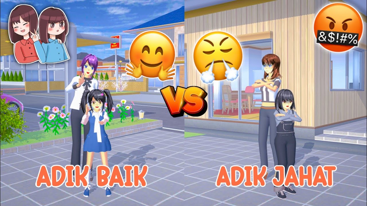 ADIK BAIK VS ADIK JAHAT [ SAKURA SCHOOL SIMULATOR ]