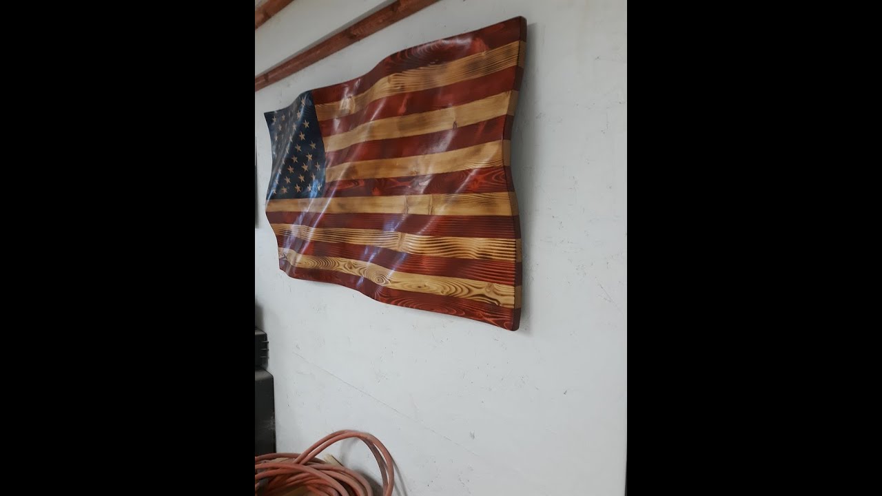 How to finish off the 3D wood waving flag