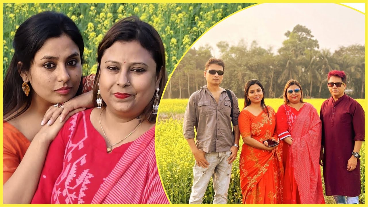 আজ ঘাড়ে অসহ্য ব্যথা নিয়ে সর্ষেক্ষেতে সবাই মিলে ছবি তুলতে গেলাম 😃