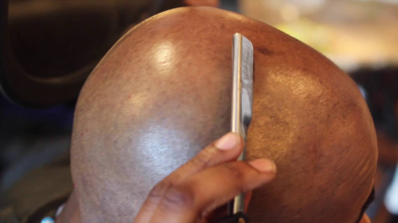 How To Shave Your Head With Straight Razor | Bald Head Shave