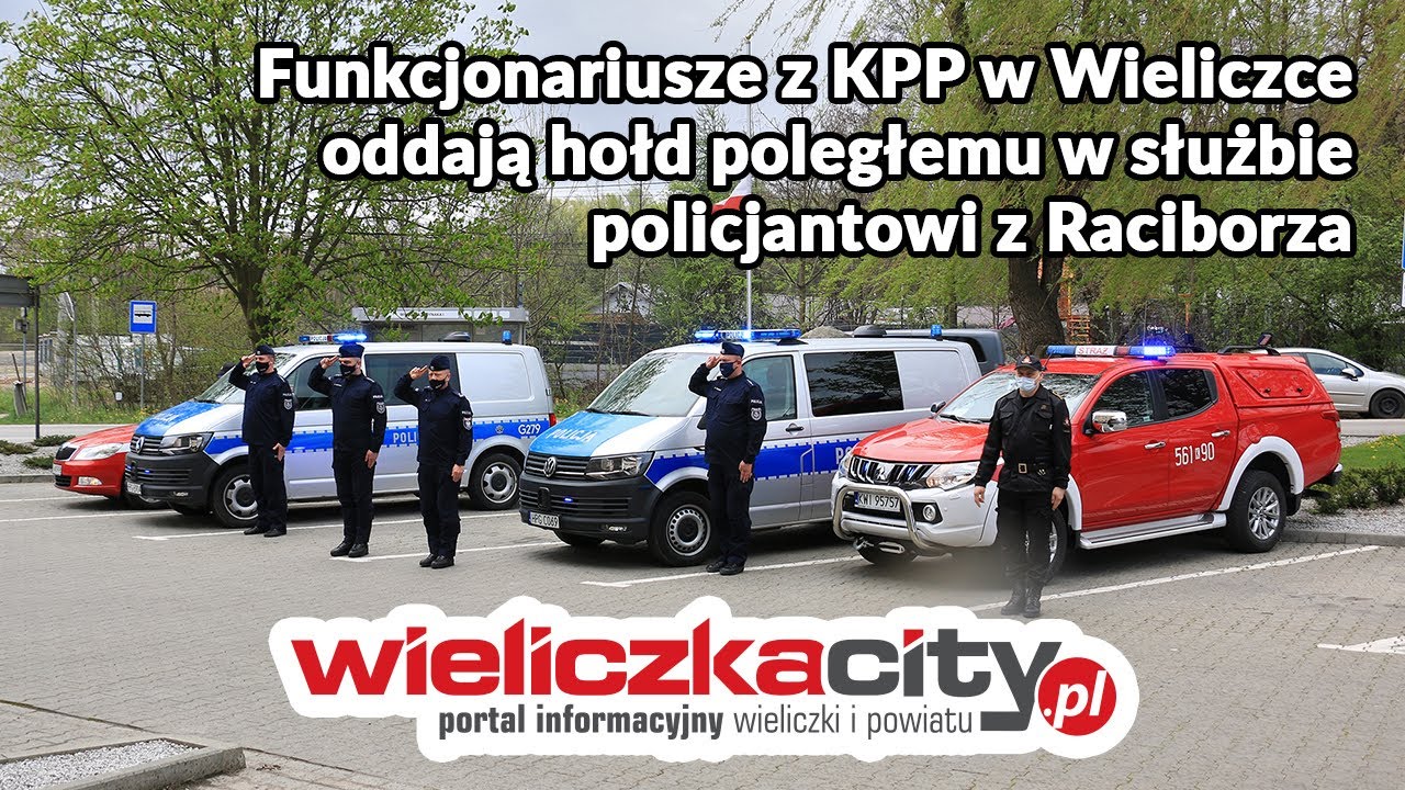 Policjanci z KPP Wieliczka uczcili pamięć policjanta z Raciborza, który zginął na służbie