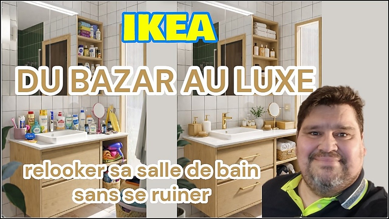 SALLE DE BAIN DU BAZAR AU LUXE  #diy #bathroom #interiordesign #decoration #inspiration #home #ikea