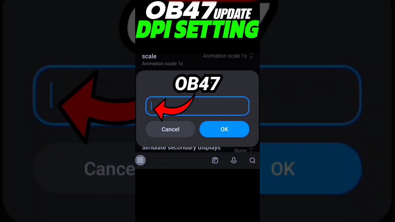 Best dpi setting for ob47 update 😱
