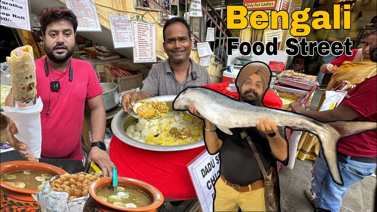 Delhi's Famous Bengali Market Food Tour | Kathi Roll , Mishti Doi , Fish Fry