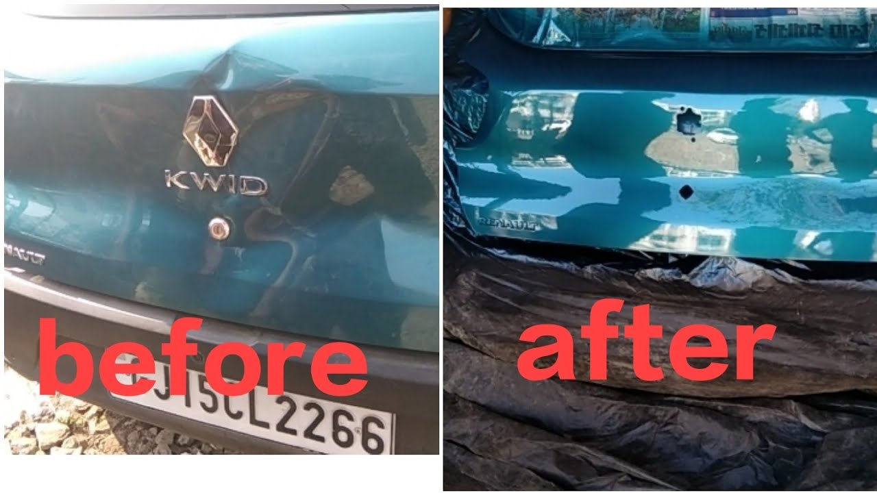 step by step paint work process ! accident car repair ! Renault kwid #carworkshop #cars