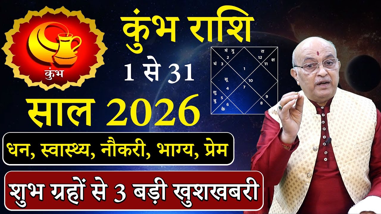 कुम्भ राशि जनवरी 2026 राशिफल | kumbh Rashi January2026 | Aquarius January Horoscope #January2026