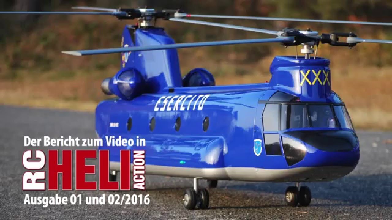 RC-Heli-Action: Tandemhubschrauber CH-47 Chinook von Vario Helicopter